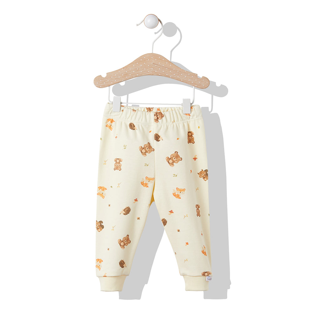 Pantaloni T2767 Wonderland pentru băieți, ecru, 80 cm