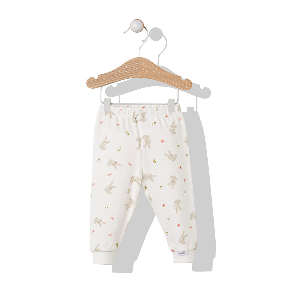 Pantaloni T2776 pentru fete Wonderland, ecru, 92 cm