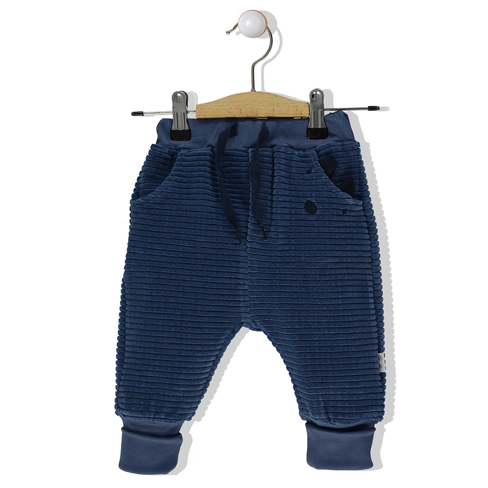 Pantaloni de pluș T2902 Solo Two, albastru închis, 80 cm