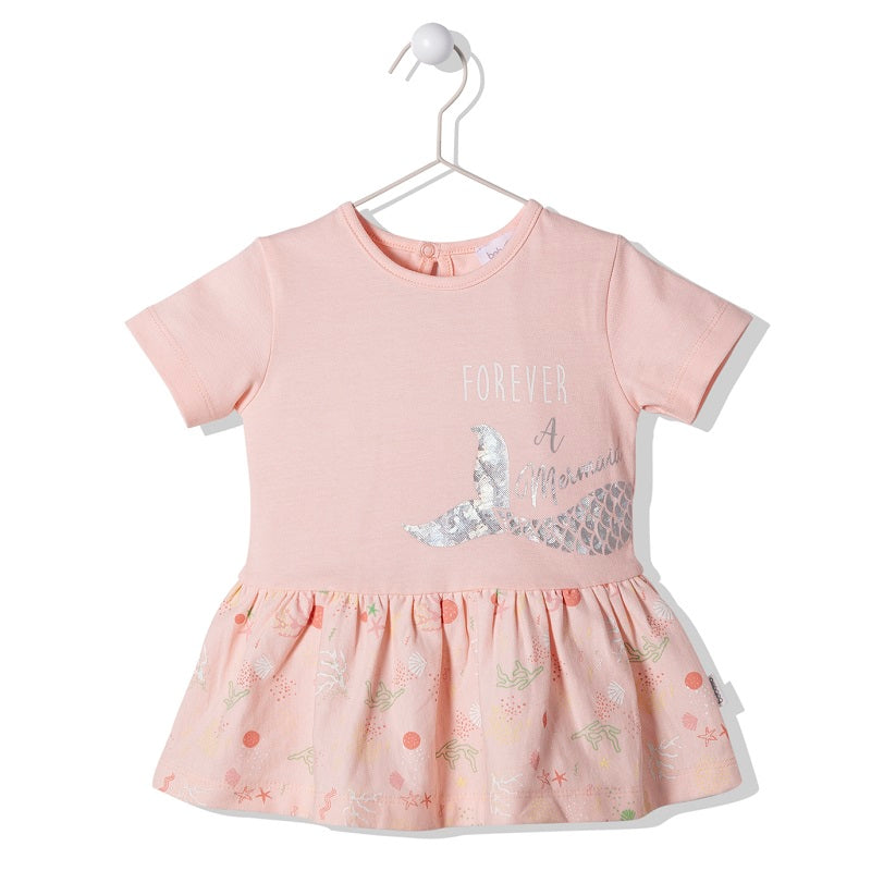 K3900 Рокля Mermaid Story Корал 18 24m 92cm Bebetto