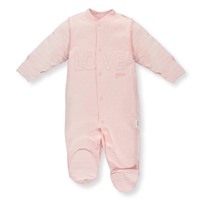 Salopetă roz pentru bebeluși T3226, 3-6M/68Cm