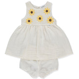 K4383 Ruha 2r. Ethnic Daisy Bézs 24 36h 98cm Bebetto