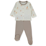 F1475 Пижама 2ч. Baby Carrot 3 6m 68cm Brown Bebetto