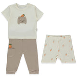 F1476 Пижама 3ч. Baby Carrot 3 6m 68cm Brown Bebetto