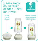 Easy S. Anti Colic cumisüveg 260ml 2db Szürke Mam