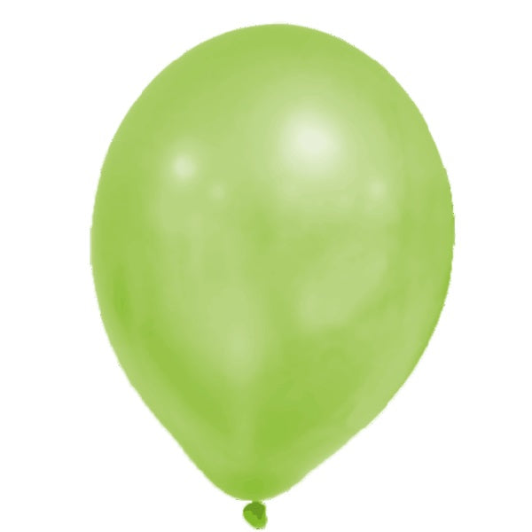 Baloane pastel verde metalizat 8 buc.
