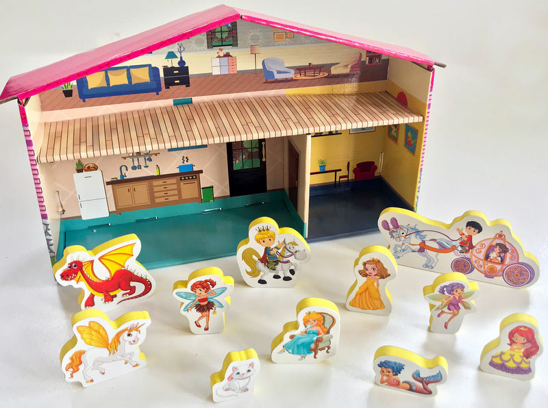 Joc vorbitor și narativ bulgar Castelul prințesei și figurine cu realitate augmentată 41X26X10 în 16 limbi