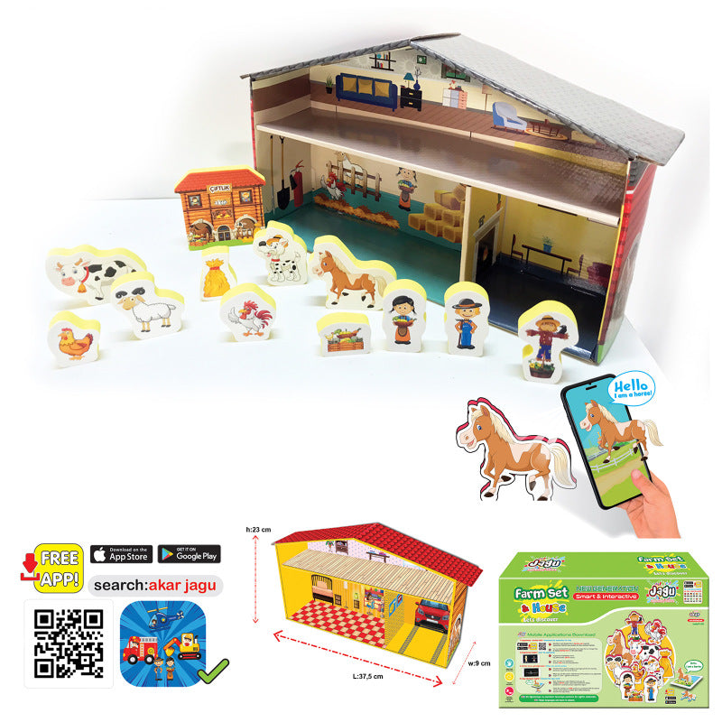 Joc de vorbire și narare în ferma bulgară și figurine cu realitate augmentată 41X26X10 în 16 limbi