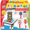 Puzzle-uri bulgărești cu semne rutiere, vorbitoare și narative, pentru cei mici, cu dimensiuni 10x5, total 48 de piese, 24 de modele a câte 2 piese, cu realitate augmentată 20x17x4, în 16 limbi, din spumă Eva.