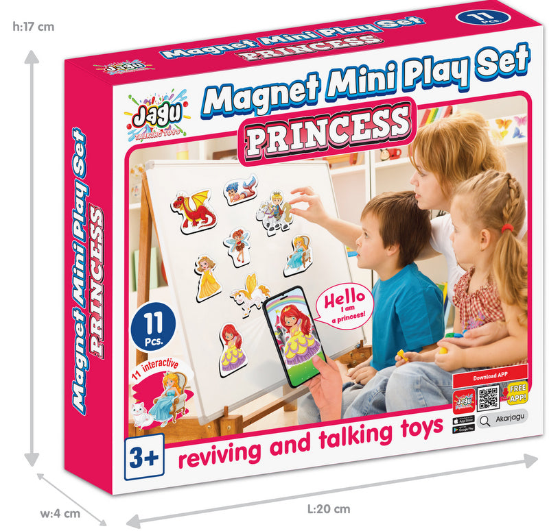 Joc magnetic bulgar cu prințese, dimensiuni 7x5, total 11 el., cu realitate augmentată 20x17x4, în 16 limbi, din spumă EVA