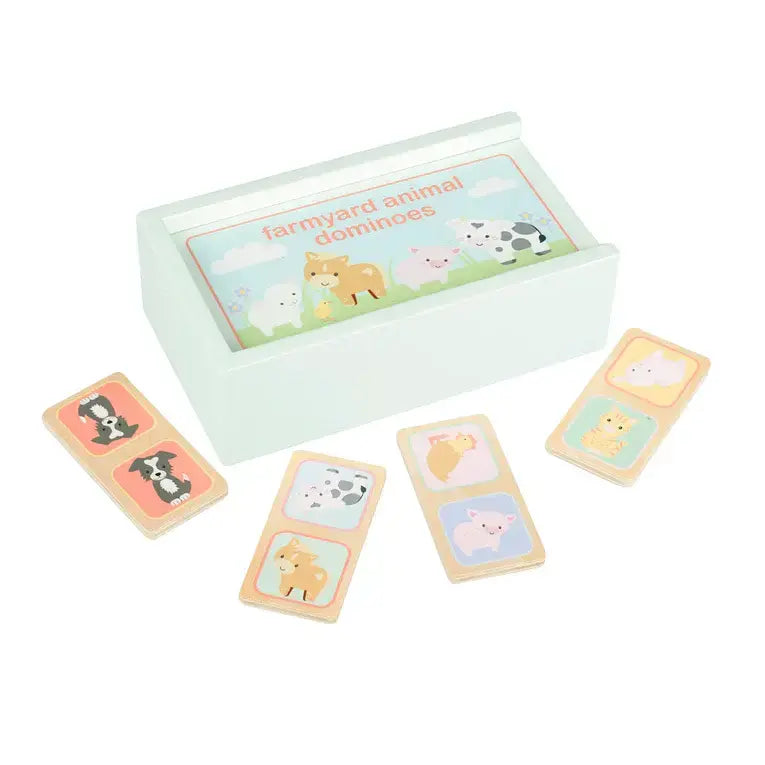 Domino în cutie de lemn Animale de la fermă (Fsc®)