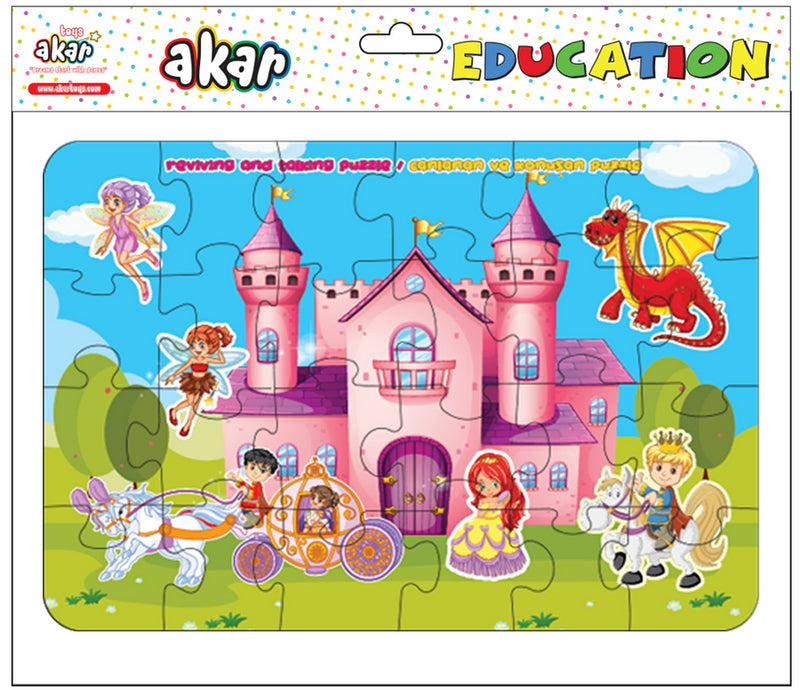 Puzzle vorbitor și narativ prințese bulgare, 24 de piese, cu dimensiuni 32x22, cu realitate augmentată în 16 limbi, din spumă Eva