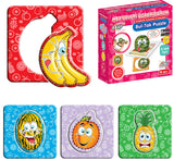 Vorbire și povestire în bulgară, sortator de puzzle-uri, găsește potrivirea fructelor, 24 el., 12 modele cu dimensiuni 12x12, cu realitate augmentată în 16 limbi, din spumă EVA 12x5x12