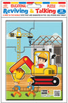 Puzzle bulgar cu excavator, 6 piese, dimensiuni 16x12, cu realitate augmentată în 16 limbi, fabricat din spumă EVA