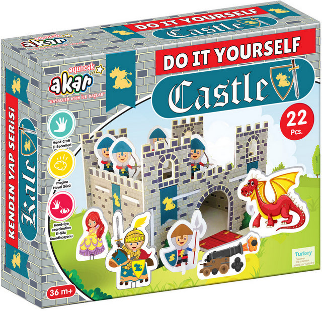 Puzzle 3D Fortăreață cu Soldați 22 E-Pack 26X7X21Cm