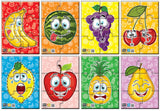 Puzzle-uri cu fructe și cuvinte în limba bulgară pentru cei mici, 6 piese cu dimensiuni 13x55, total 48 de piese, 8 modele cu realitate augmentată 26x21x7 în 16 limbi din spumă EVA
