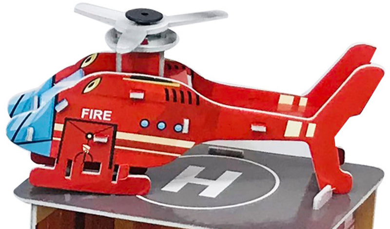 Puzzle 3D Elicopter cu Roți Rotative 29 El. Cu Dimensiuni 19X10X8 Ambalaj 33X0.3X16Cm