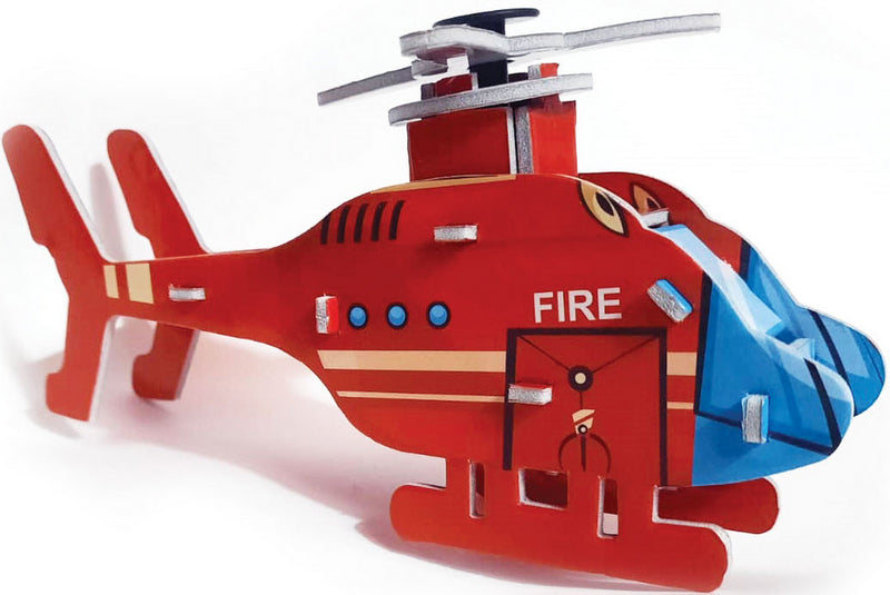 Puzzle 3D Elicopter cu Roți Rotative 29 El. Cu Dimensiuni 19X10X8 Ambalaj 33X0.3X16Cm
