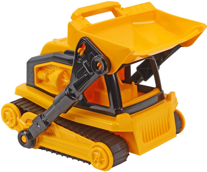 Buldozer cu șenile de cauciuc galbene 31x21x15 cm