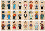 Puzzle-uri cu profesii, vorbind și povestind în limba bulgară, cu dimensiuni 10x5, total 48 de piese, 24 de profesii, 2 piese, cu realitate augmentată 20x17x4, în 16 limbi, din spumă EVA
