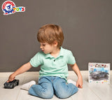 Constructor metalic 19x19x4 cu șuruburi, piulițe, unelte și anvelope pentru a face o mașină futuristă, 175 de piese cu asistență pe YouTube