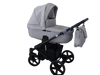 Adbor-Бебешка Количка Piuma 3В1 Цвят: Светло Сив Лен --- BebeMama