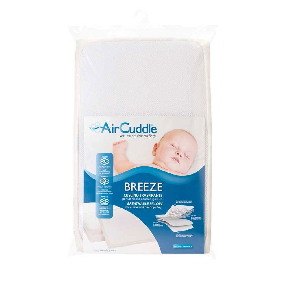 Aircuddle Breeze Възглавница За Кошара С Непромокаем Протектор С Дишаща 3D Структура - 50X30 См, 6 М+ --- BebeMama