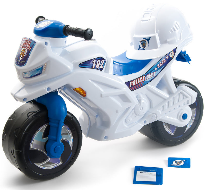 Motocicletă de poliție cu 2 anvelope și cască 69X29X47