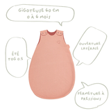 BabyCalin 0-6 hónapos nyári pamut hálózsák, 65 cm, 0,5 Tog, Szív