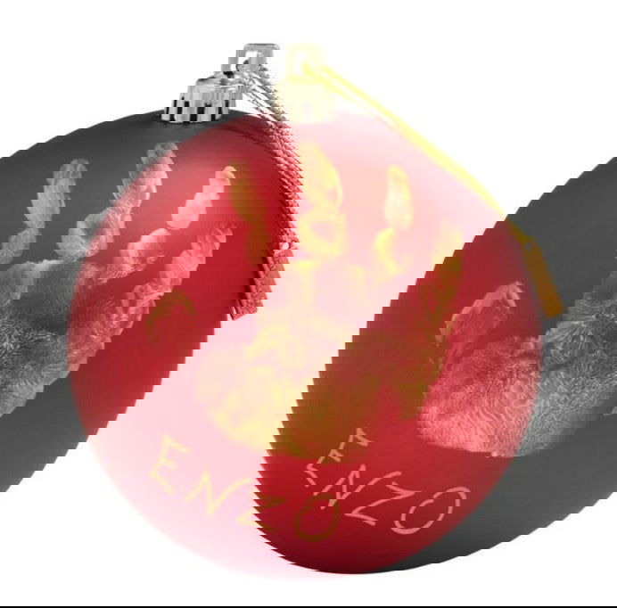 Baby Art Christmas Ball - Коледна Топка Червен Mat + Gold --- BebeMama