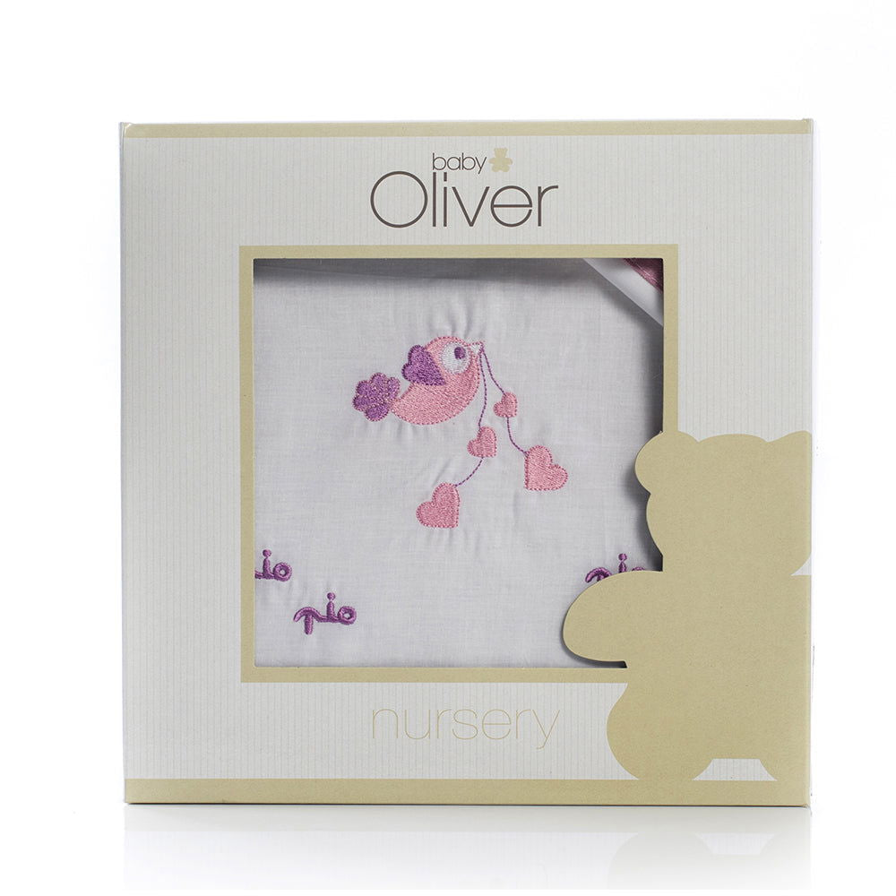 Baby Oliver Спален Комплект 3 Ч. За Бебешка Кошара (60 X 120) Lilac Dream Birds --- BebeMama