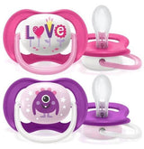 Philips Avent Залъгалки - Ultra Air Happy + Ст. Кутия (6-18М) Микс С.Надпис/Таласъм Р.Надпис/Таласъм --- BebeMama