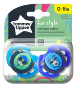 Tommee Tippee Ортодонтични Залъгалки - Fun Style 0-6М (2 Бр./Оп) Котка/Куче --- BebeMama