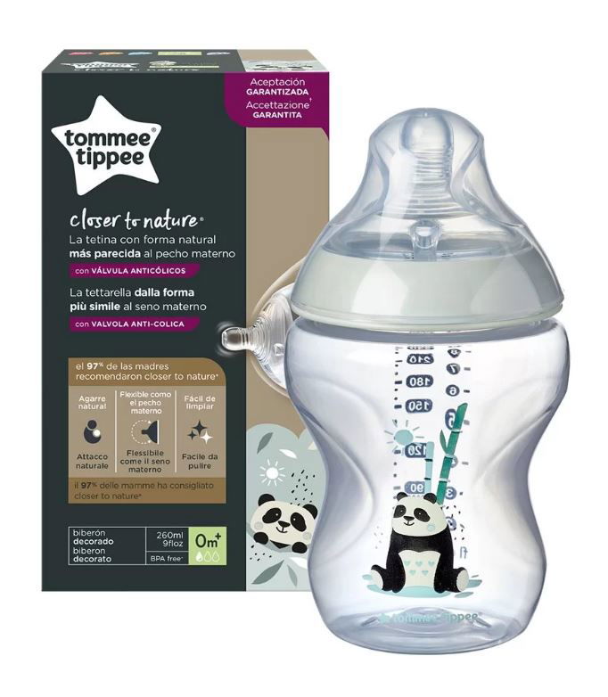 Tommee Tippee Шише За Хранене Easi Vent 260 Мл 0М+ Момиче/Панди --- BebeMama