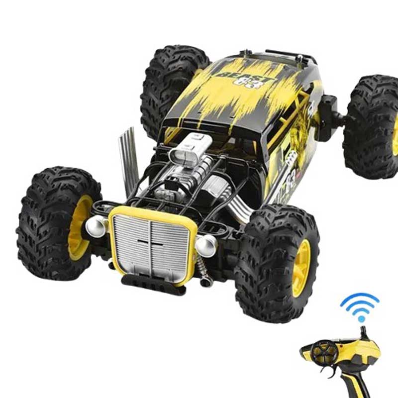 Mașină de cascadorii 4x4 pentru copii cu telecomandă RC 1:12, galbenă