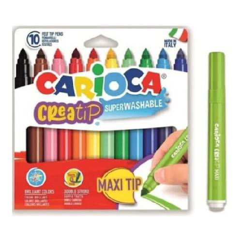 Carioca Creatip Maxi Флумастери 10 Цвята --- BebeMama