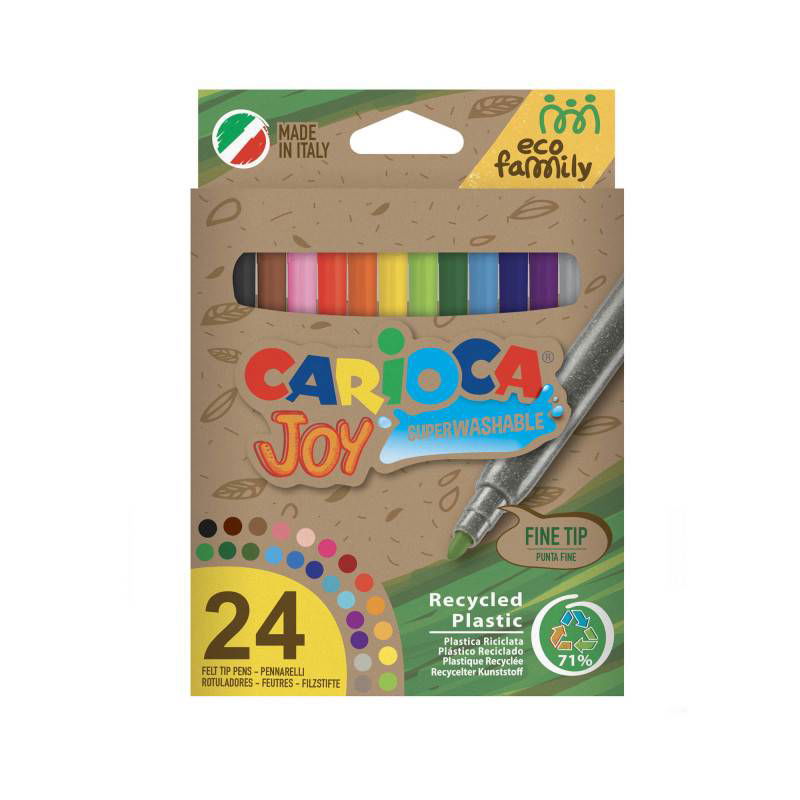 Carioca Joy Флумастери Eco Family 24 Цвята --- BebeMama