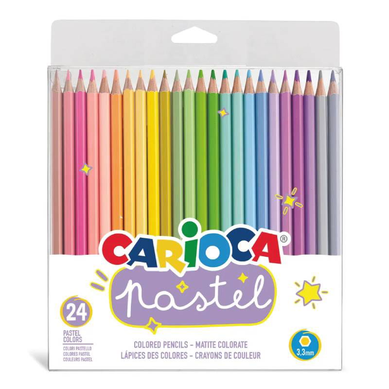 Carioca Pastel Пастелни Моливи 24 Цвята --- BebeMama