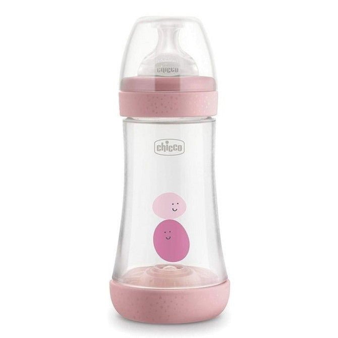 Chicco Perfect5 Шише За Хранене (Pp) 2+ М 240 Мл Розово --- BebeMama