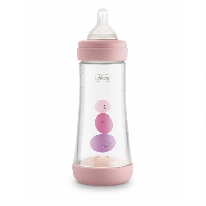 Chicco Perfect5 Шише За Хранене (Pp) 4+ М 300 Мл Розово --- BebeMama