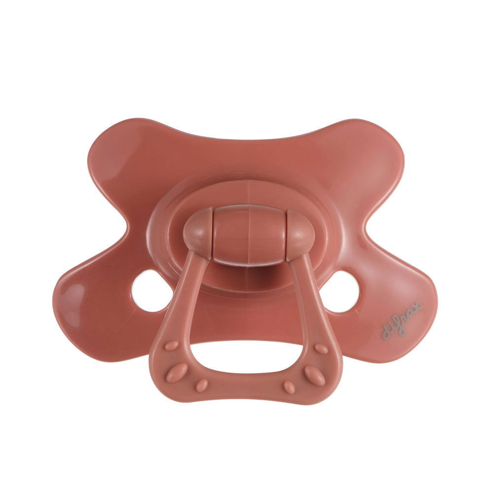 Difrax Dental Pacifier Pure Ортодонтична Залъгалка 18+ М - Brick --- BebeMama