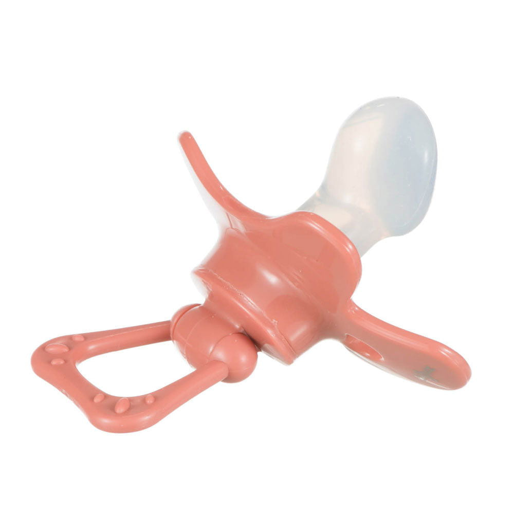 Difrax Dental Pacifier Pure Ортодонтична Залъгалка 18+ М - Brick --- BebeMama