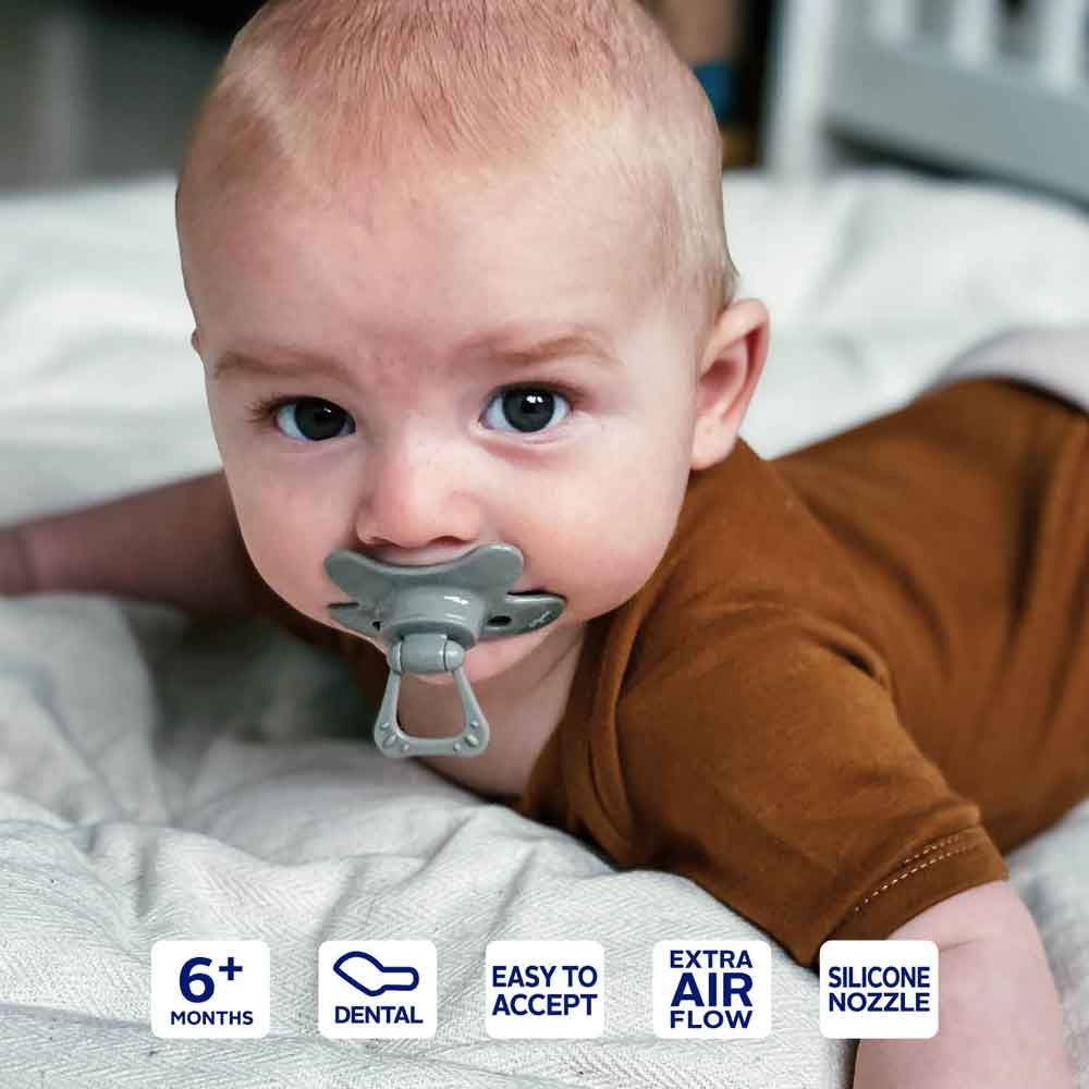 Difrax Dental Pacifier Pure Ортодонтична Залъгалка За Бебе 6+ М - Clay --- BebeMama