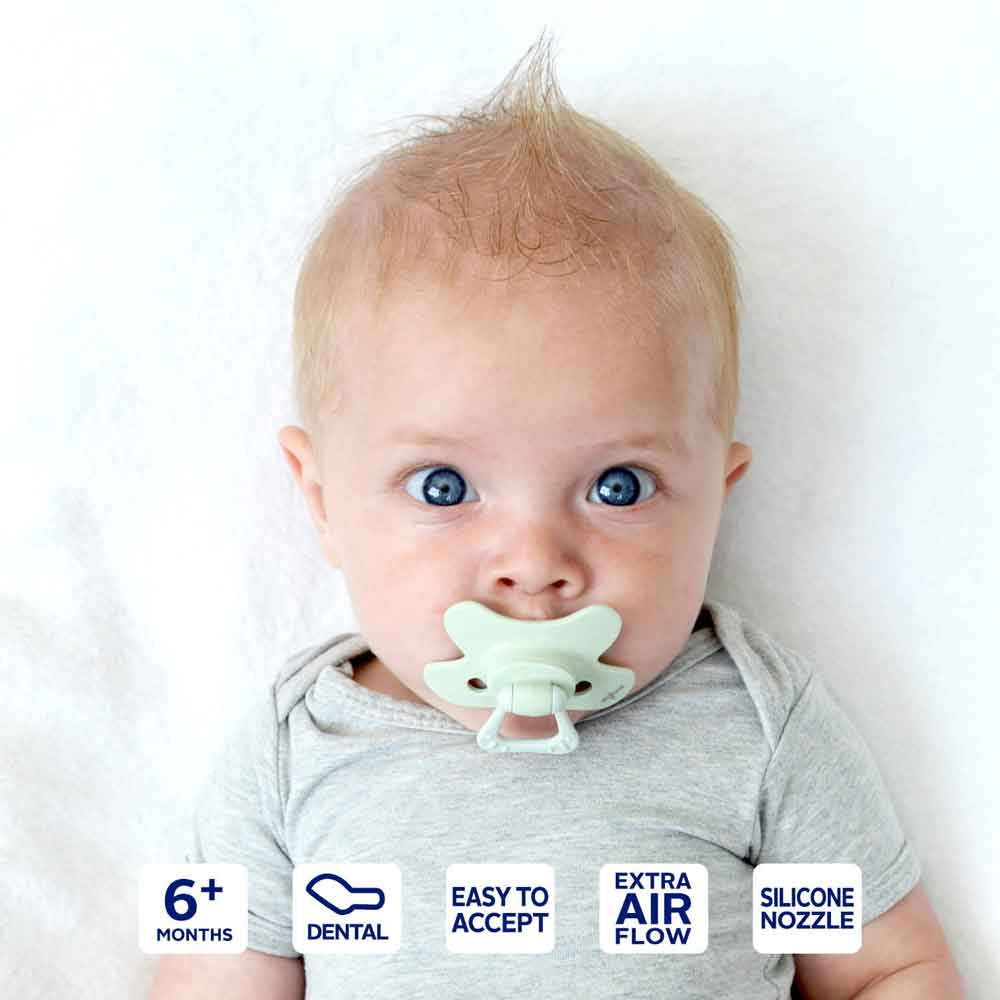 Difrax Dental Pacifier Pure Ортодонтична Залъгалка За Бебе 6+ М - Pistache --- BebeMama