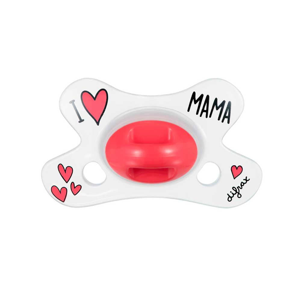 Difrax Natural Залъгалка 0-6 М- I Love Mama --- BebeMama
