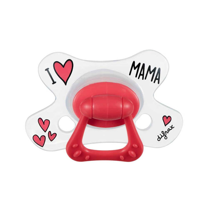 Difrax Natural Залъгалка 12+ М- I Love Mama -  -  - BebeMama