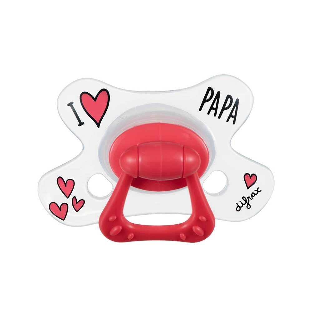 Difrax Natural Залъгалка 12+ М- I Love Papa --- BebeMama