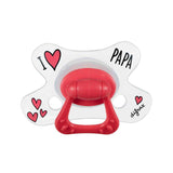 Difrax Natural Залъгалка 12+ М- I Love Papa --- BebeMama