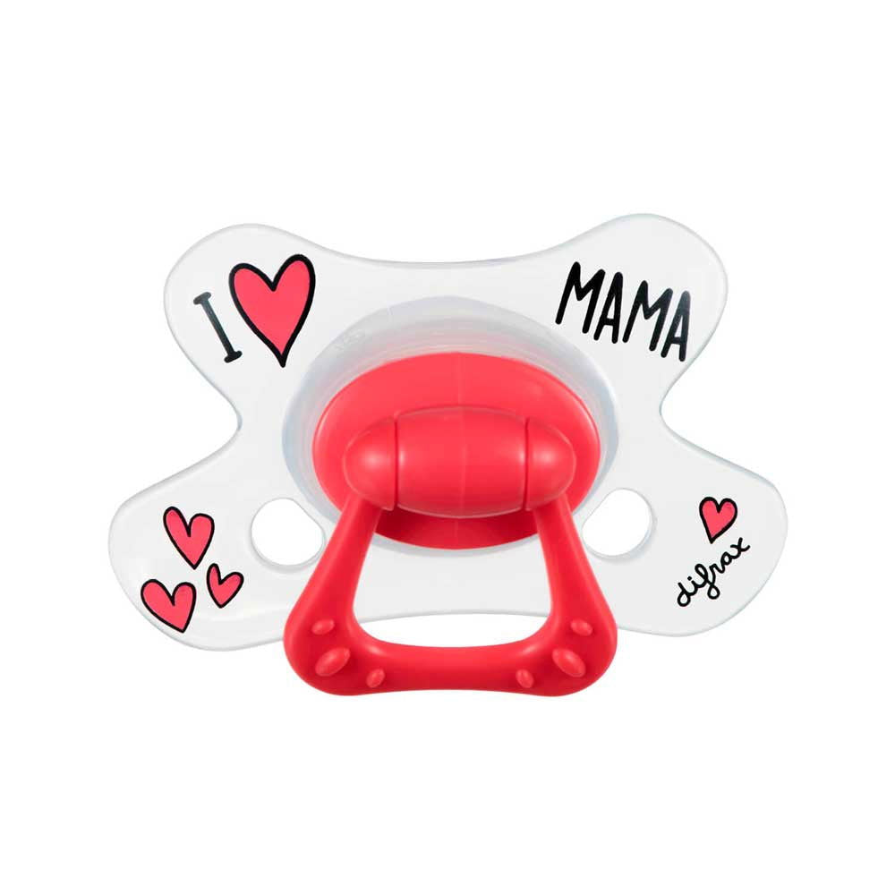 Difrax Natural Залъгалка 6+ М- I Love Mama --- BebeMama