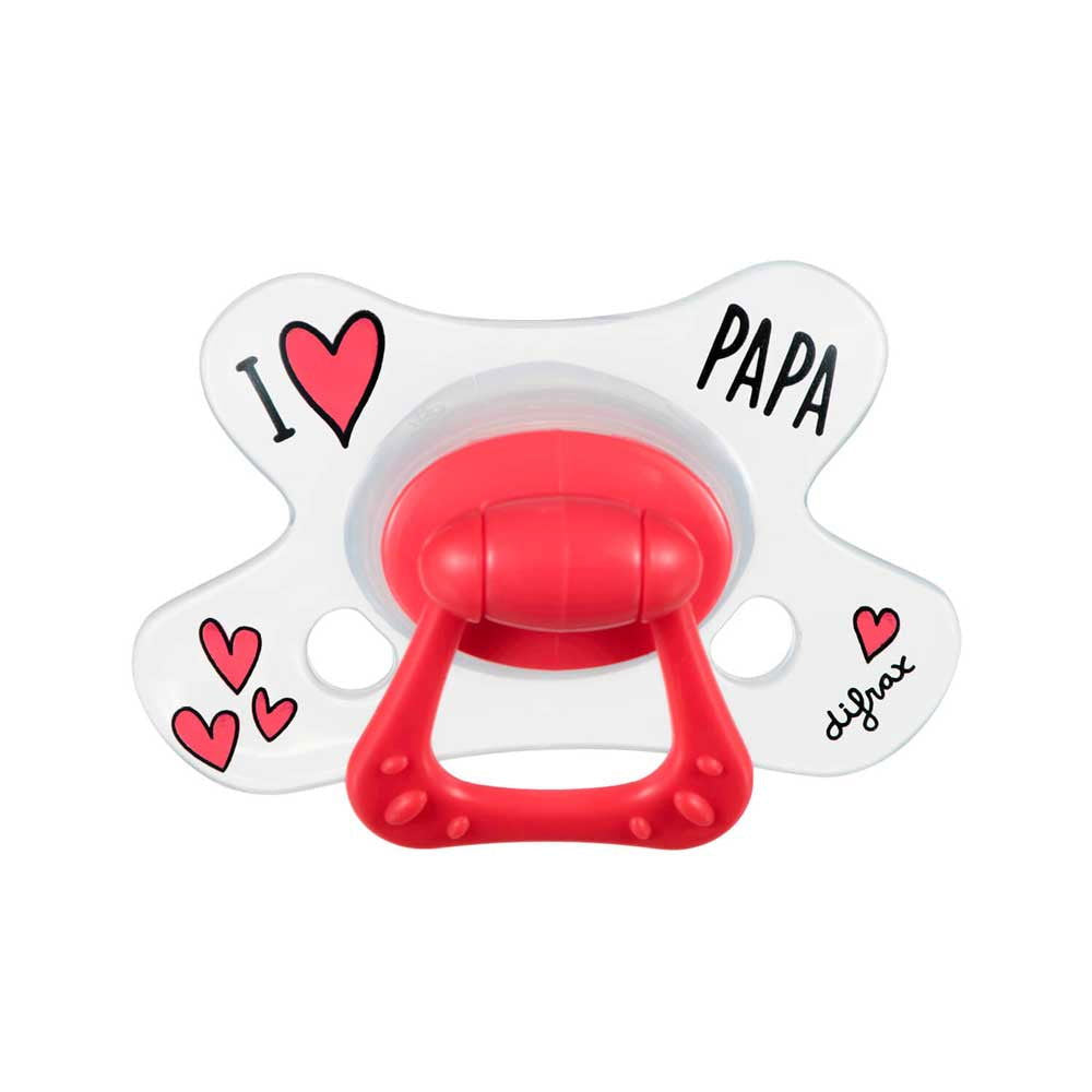 Difrax Natural Залъгалка 6+ М- I Love Papa --- BebeMama